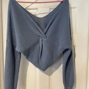 Women's Blue Knit Sweater